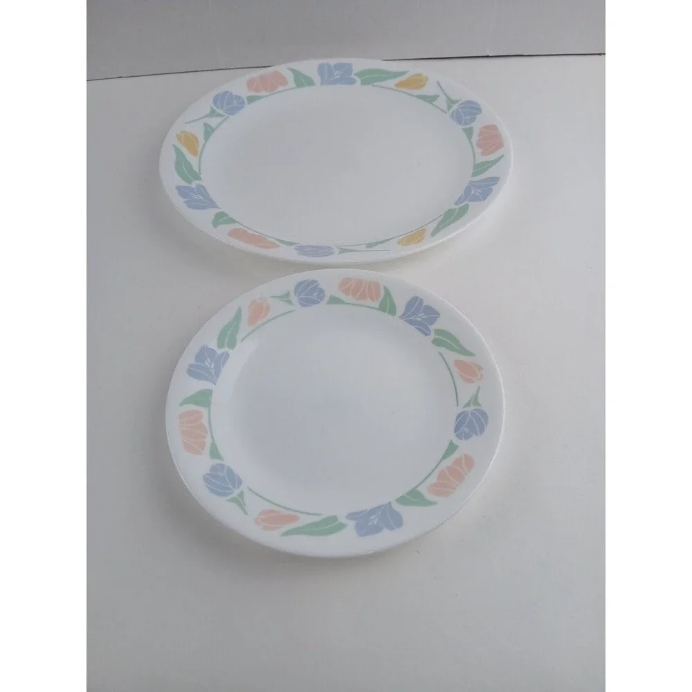 Corelle Vintage Friendship Pattern Dinner Plate & Salad Plate Set Butterfly Gold